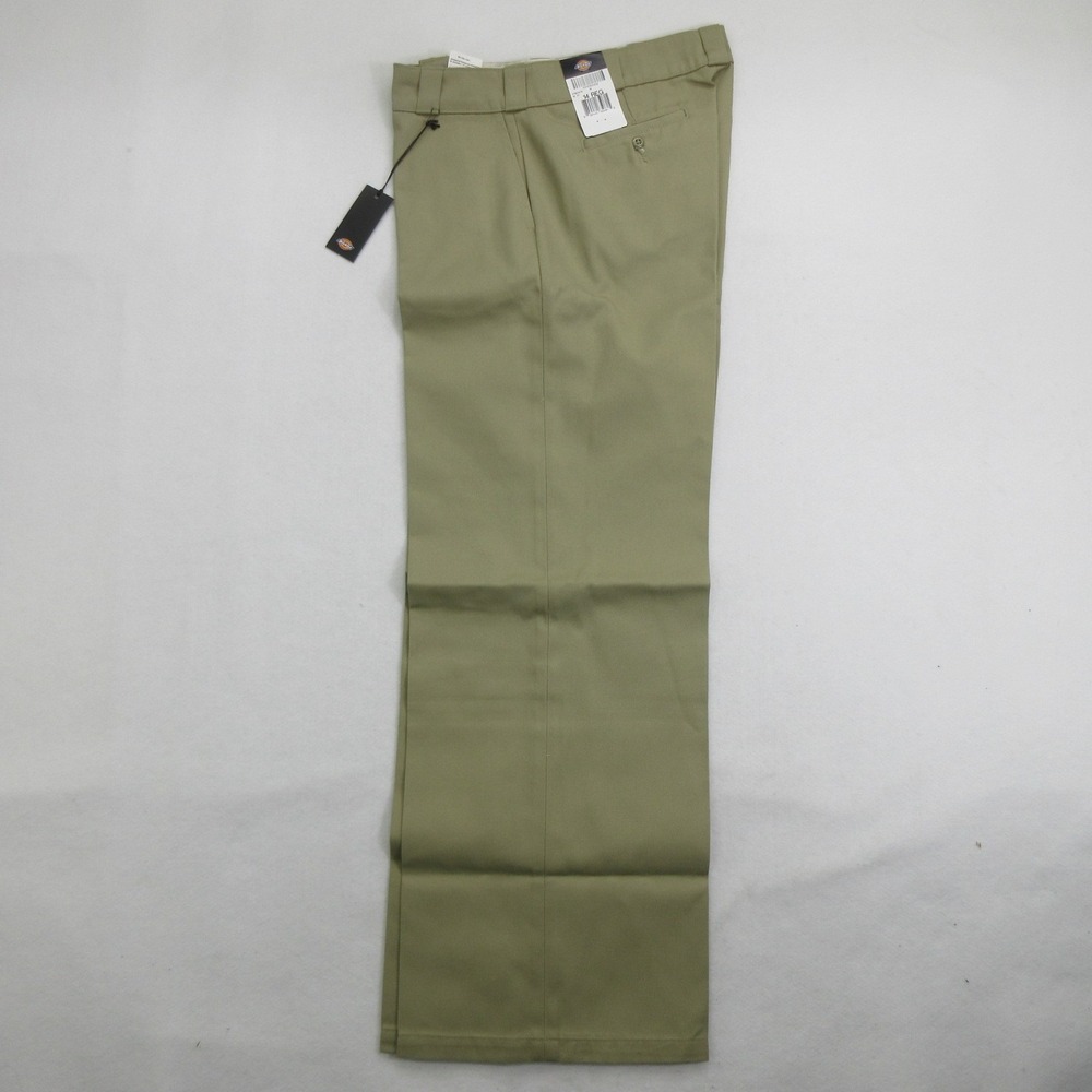 Dickies Women's Flat Front Straight Leg Uniform Work Pants Size 14 Beige New